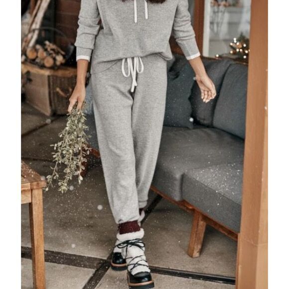 Summersalt Coziest Cashmere Blend Supersoft Jogger Pant Heather Grey Size Small - Picture 1 of 8